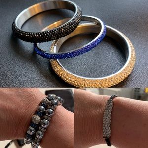 Set of 6 Mix & Match Austrian Crystal Bracelets